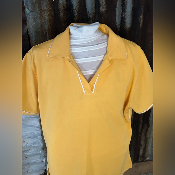 Perry Ellis Golf Cool swing Polo Shirt-Yellow-Size Large - Picture 3 of 8